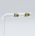 Aretes Topo con Esmeralda, Oro 14K