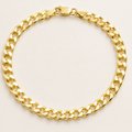 Pulsera Cubana Maciza 6mm, Oro 10K