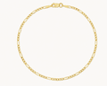 Pulsera Fígaro Maciza 2mm, Oro 10K